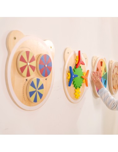Tafel Coloré Drehscheiben Holz Montessori FSC 18m+ von Viga