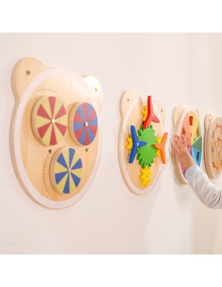 Tafel Coloré Drehscheiben Holz Montessori FSC 18m+ von Viga