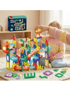 WOOPIE Klocki Magnetyczne Konstrukcyjne Tor Kulkowy 3D 105el. 2