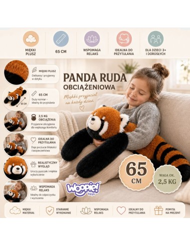Woopie pliušinis sunkumos panda antistresinis jutiminis sunkumiukas Backbao 65cm