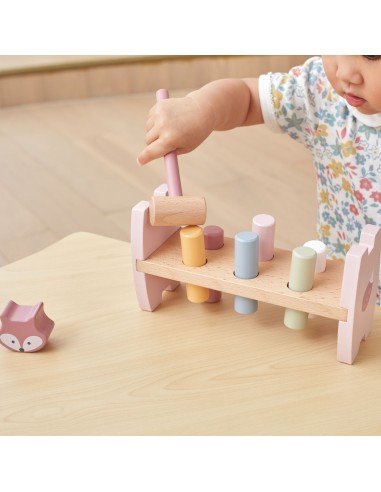 VIGA PolarB Wooden Pyramid and Punch-Out Montessori Fox