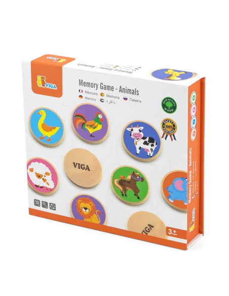 VIGA Memory-Spiel – niedliche Tiere für Kinder