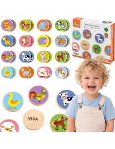VIGA Memory-Spiel – niedliche Tiere für Kinder