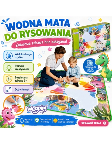 Wasser-Malmatte Dinosaurier zum Zeichnen Woopie - magisch und ohne Schmutz