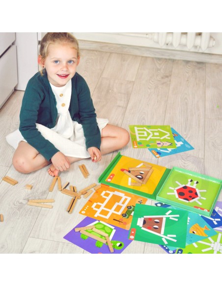 Legespiel Logikspiel Rätsel Magnetbausteine 49-tlg. WOOPIE – Bildung & Spaß