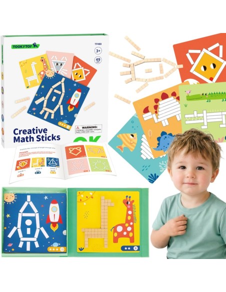 Legespiel Logikspiel Rätsel Magnetbausteine 49-tlg. WOOPIE – Bildung & Spaß