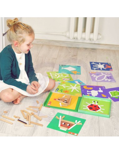 Układanka Gra Logiczna Łamigłówka Klocki 49 el. WOOPIE- Edukacja i Fun