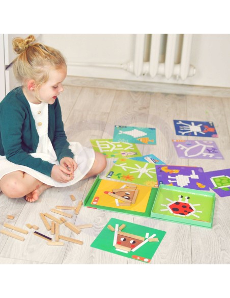 Legespiel Logikspiel Rätsel Magnetbausteine 49-tlg. WOOPIE – Bildung & Spaß
