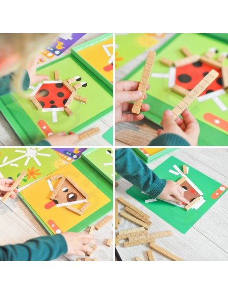 Legespiel Logikspiel Rätsel Magnetbausteine 49-tlg. WOOPIE – Bildung & Spaß