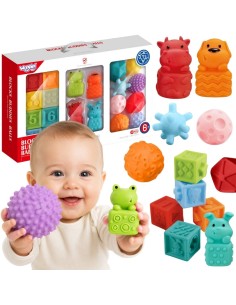 WOOPIE BABY Sensorik-Puzzle Squeeze, 20-tlg. – Zählen & Klang
