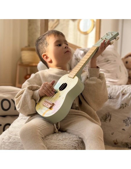 CLASSIC WORLD medinė ukulelė-gitara vaikams rožinė