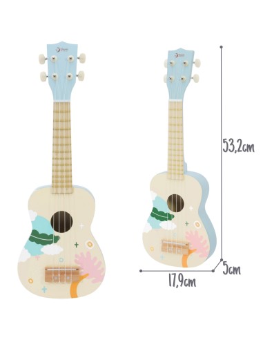 Medinė ukulelė vaikams CLASSIC WORLD mėlyna