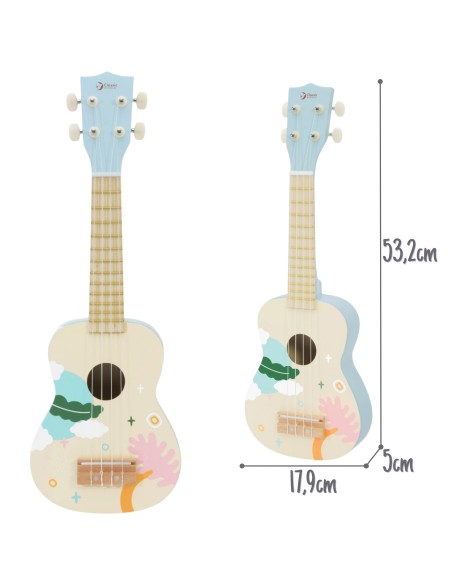 Medinė ukulelė vaikams CLASSIC WORLD mėlyna