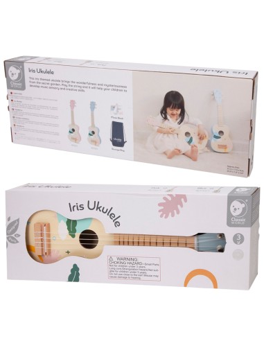 Medinė ukulelė vaikams CLASSIC WORLD mėlyna