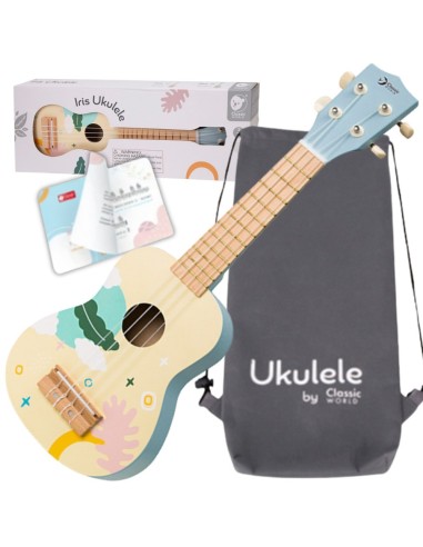 Medinė ukulelė vaikams CLASSIC WORLD mėlyna