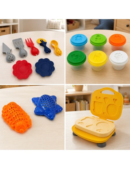 WOOPIE Knete Set Küche Waffelautomat 39-tlg.