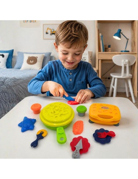 WOOPIE Knete Set Küche Waffelautomat 39-tlg.