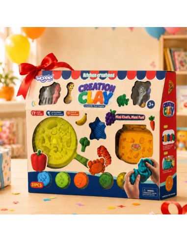 WOOPIE Knete Set Küche Waffelautomat 39-tlg.