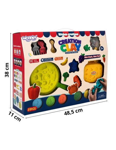WOOPIE Knete Set Küche Waffelautomat 39-tlg.