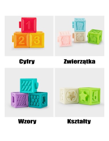 WOOPIE BABY Sensorik-Puzzle Squeeze, 20-tlg. – Zählen & Klang