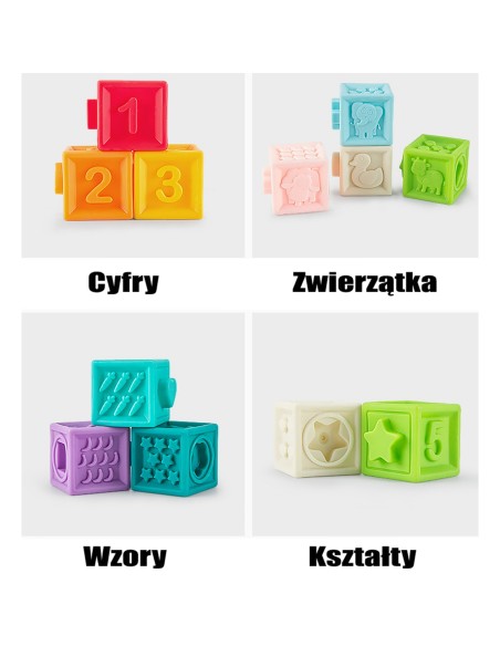 WOOPIE BABY Sensorik-Puzzle Squeeze, 20-tlg. – Zählen & Klang