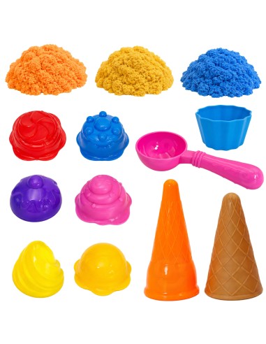 SAND FAIRY Kinetiksand-Set Eisdiele – Kreatives Spielzeug