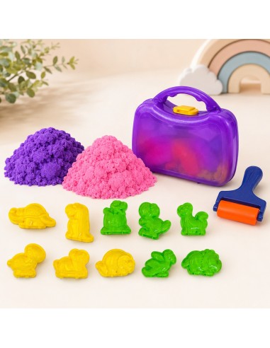 WOOPIE Kinetic Sand Set Dinosaurs Suitcase 19 pcs