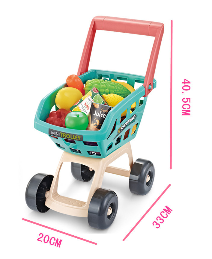 Sklep supermarket i wózek koszyk sklepowy kasa waga skaner 47 akc