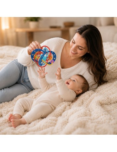 Sensorisches Spielzeug mit Beißring und Rassel für Babys – WOOPIE BABY