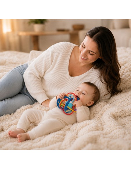 Sensorisches Spielzeug mit Beißring und Rassel für Babys – WOOPIE BABY
