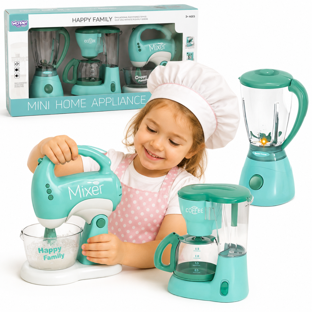 3-ühes household appliances segisti – WOOPIE 3-ühes laste Household Appliances komplekt: segisti, Blender, köök Robot