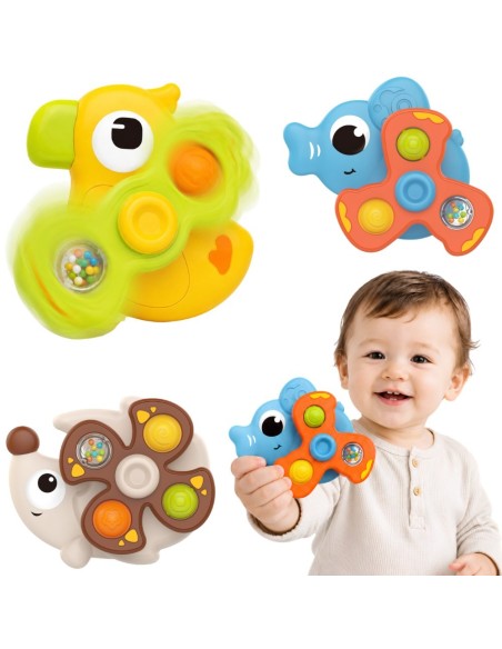 Woopie Baby Spinner Sensorisch mit Saugnapf 3-tlg.