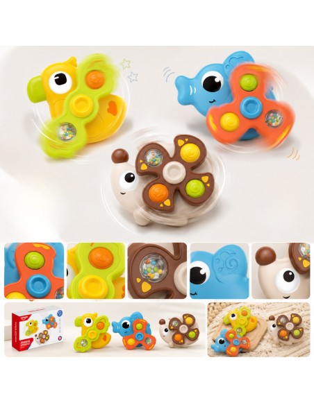 Woopie Baby Spinner Sensorisch mit Saugnapf 3-tlg.