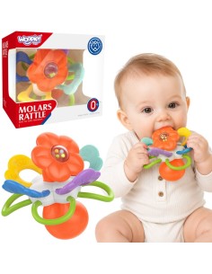 WOOPIE BABY barškutis-kramtukas sensorinė gėlytė 0m+