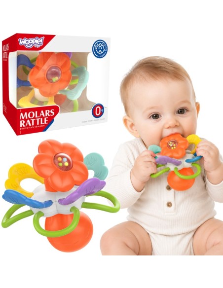 WOOPIE BABY barškutis-kramtukas sensorinė gėlytė 0m+
