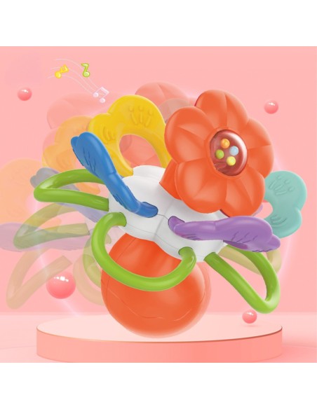 WOOPIE BABY barškutis-kramtukas sensorinė gėlytė 0m+
