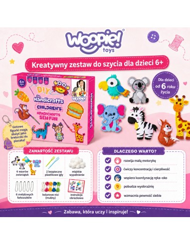 Zestaw do Szycia dla Dzieci DIY - Filcowe Zwierzątka i Breloczki