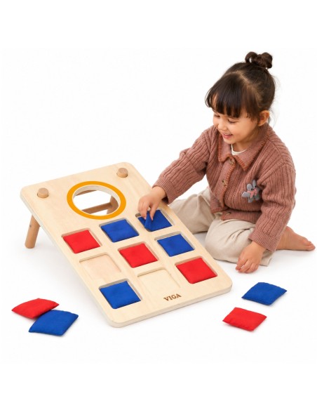 Viga Gra Zręcznościowa 2w1: Kółko-Krzyżyk i Cornhole – Super Zabawka!