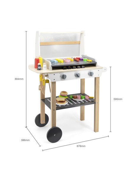 Medinis Grill Barbecue su priedais Viga - žaidimas mažam virėjui