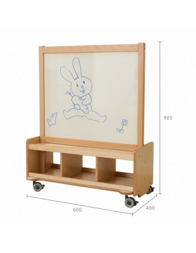 Double-sided Chalk and Magnetic Board MASTERKIDZ 60 cm