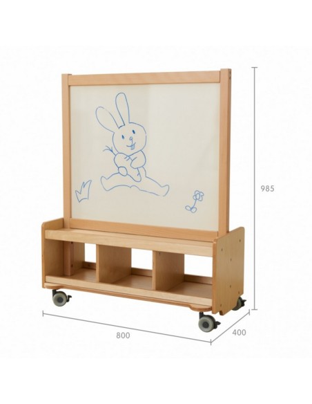 Double-sided Chalk and Magnetic Board MASTERKIDZ 60 cm