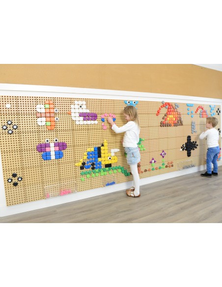MASTERKIDZ Zestaw Kołeczków 64szt Figury Geometryczne STEM