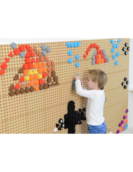 MASTERKIDZ Zestaw Kołeczków 64szt Figury Geometryczne STEM