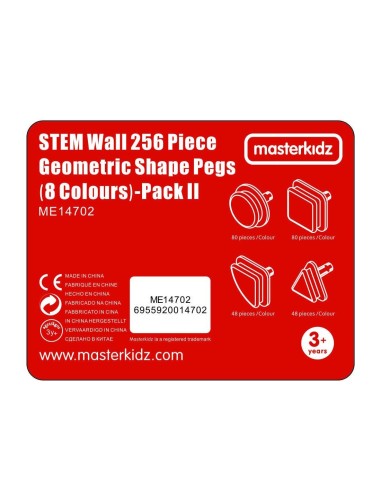 MASTERKIDZ Zestaw Kołeczków 64szt Figury Geometryczne STEM