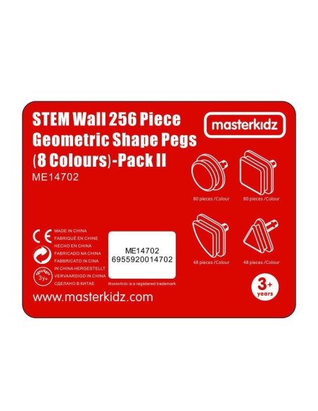MASTERKIDZ Zestaw Kołeczków 64szt Figury Geometryczne STEM