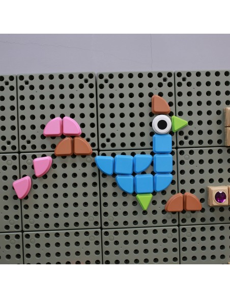 MASTERKIDZ Zestaw Kołeczków 64szt Figury Geometryczne STEM