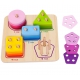 TOOKY TOY Drewniany Sorter Geometryczny Nauka Kształtów Liczenia