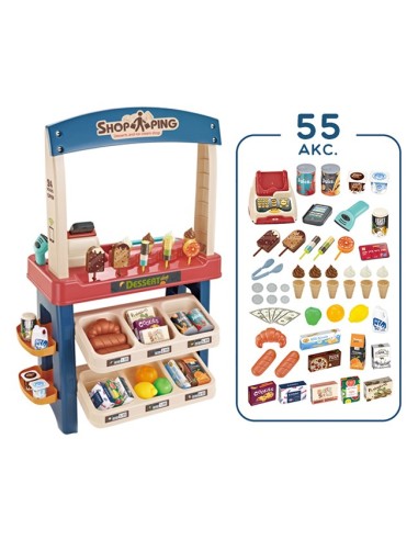 Sklep Supermarket z Lodami 55 el. WOOPIE - Zabawa w sklep