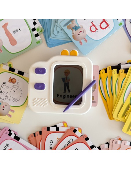 WOOPIE Graphic Tablet, Sketchpad, Learning English, Reader, 120 Cards