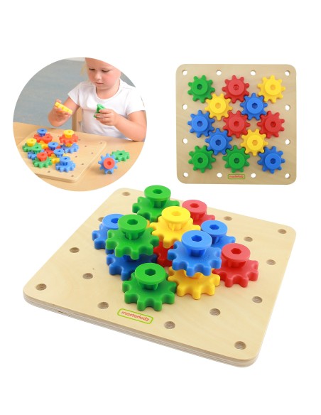 MASTERKIDZ Zahnräder – Baue deinen eigenen Mechanismus (Montessori)